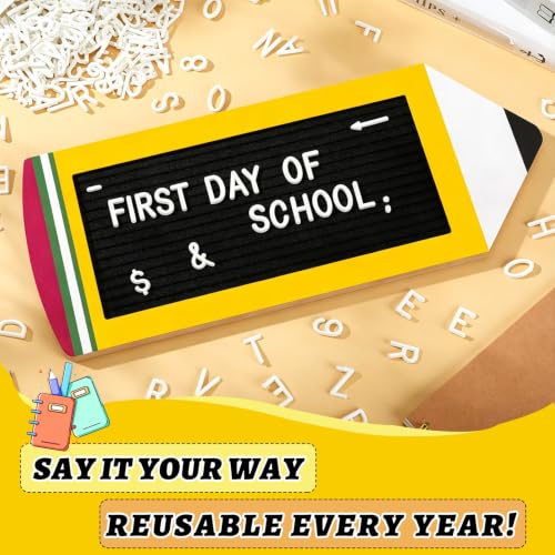 Felt Letter Board with 294 Letters - Wooden Changeable Message Sign for Classroom & Home Decor