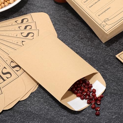 Mini Kraft Paper Envelopes 200-Pack Self-Adhesive Small Mailing Packets