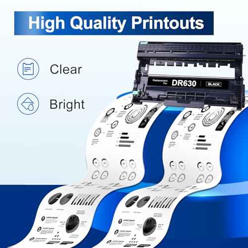 InkNI Compatible Drum (Not Toner) Replacement for Brother DR630 DR 630 Drum for HL-L2300D HL-L2320D HL-L2305W MFC-L2700DW HL-L2360DW HL-L2380DW DCP-L2540DW MFC-L2720DW Printer Black, 2-Pack