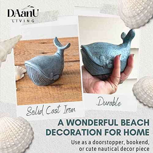 Cast Iron Decorative Door Stop - Bookend - Beach and Nautical D?cor - Heavy Door Stopper, Beach Decoration for Home - Recycled Cast Iron Heirloom Piece