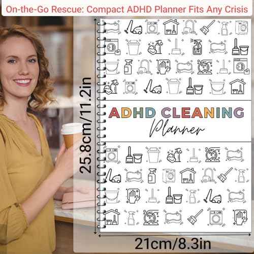 Adhd Cleaning Planner,Household Cleaning Planner, Daily, Weekly And Monthly House Cleaning Schedule And Checklist, Kitchen Bathroom Bedroom Specific Cleaning Schedules