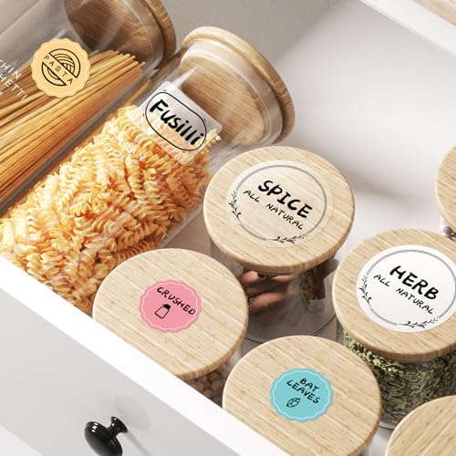 3 Rolls Round Clear Labels for NIIMBOT B1 B21 B3S K3 Label Maker, 2'' x 2'' (50x50mm) Printer Labels, Food Labels for Jars, Personalized Editable Labels for Home/School/Office