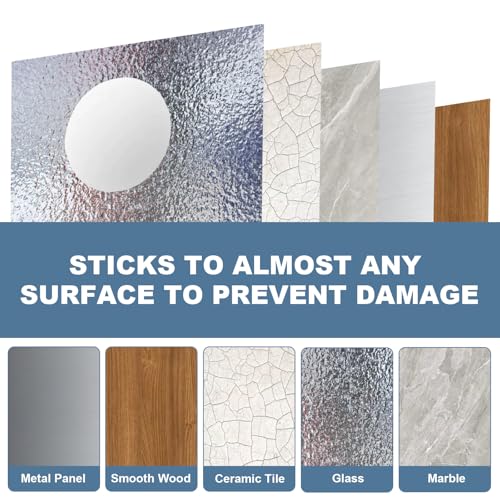 Door Stoppers for Wall 6 Pack 3.15" White - Silent Silicone Door Knob Wall Protectors