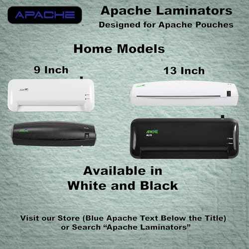 Apache Laminating Pouches 5 mil, for 8.5 x 11 inch Letter Size Paper, 9 x 11.5 inch Sheets, 300 Pack, Office and School Supplies, Thermal Laminator, Super Clear Sheets, 300-Pack, 5mil, Letter Sized