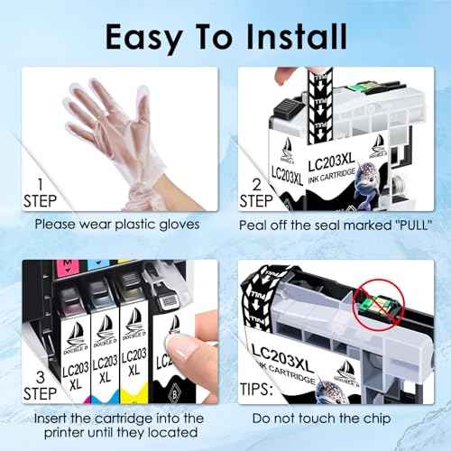 DOUBLE D LC203XL Compatible Ink Cartridge Replacement for LC203 LC203XL LC201 LC201XL for MFC-J480DW MFC-J880DW J485DW J460DW J680DW J885DW J4420DW J4620DW (6BK/3C/3M/3Y, 15 Pack)