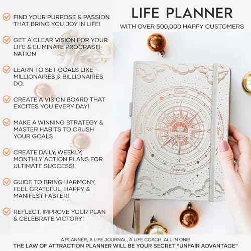 Law of Attraction Planner 2026 with Panduo App - Weekly & Monthly Goal Setting Planner to Increase Productivity | Life & Gratitude Journal, Include Foldable Vision Board, Gift Box & Stickers