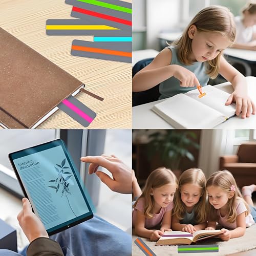 20 Pcs Guided Reading Strips Set for Kids Dyslexia Reading Support Classroom Supplies