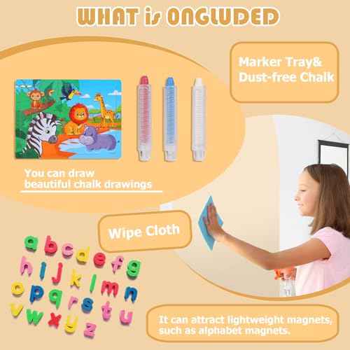 Magnetic Wall Decal Arch: 31" x 39" Magnetic Chalk Board Sticker -for Kids & Playroom (Ivory White)