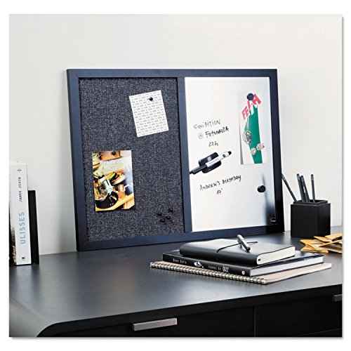 Dry-Erase Combination Board, 18"x24", Black (BVCMX04433168)