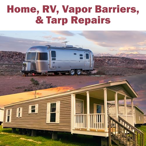 Lumintrail Mobile Flex Bottom Board Mobile Home Underbelly Wrap Repair | 48" x 14ft | Durable Polyethylene Vapor Barrier | with 4" x 108ft Flex Mend Bottom Board Repair Tape a Keychain Light
