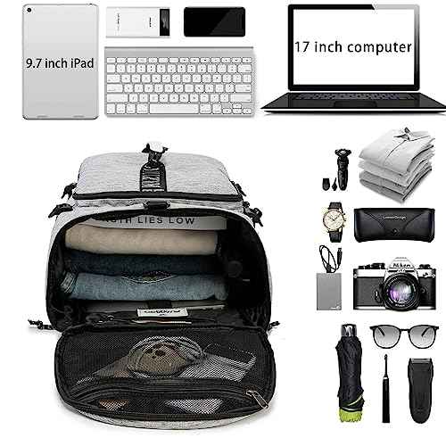 Gym Duffle Bag Waterproof black Laptop Backpack Suitable for Hiking, Fishing, Travel 40L Large Capacity Trendy Cool Lightweight Backpack for Men and Women