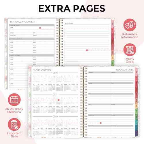 2026 Planner, Weekly and Monthly Planner, 8.5" x 11", January 2026 - December 2026, Agenda Planner with Monthly Tabs, Goal Setting & Time Management Organizer for Women & Men