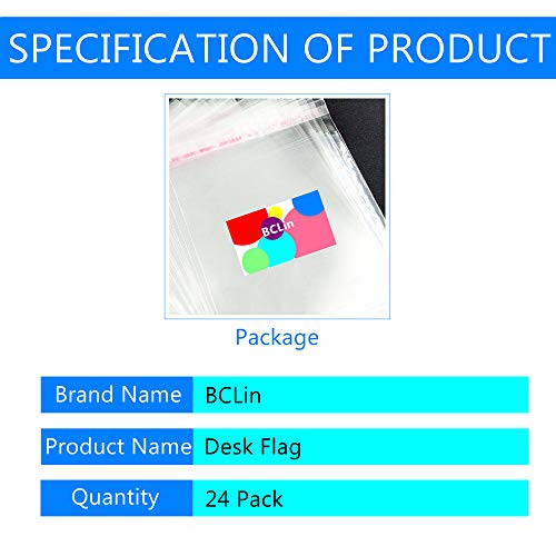 USA Mini Desk Flags Set of 24 with Stand Base - Small American Table Flags