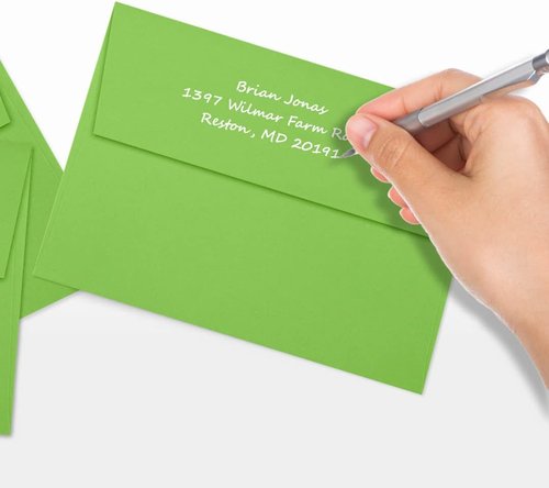 LUXPaper A7 Invitation Envelopes - Peel & Press | 5.25" x 7.25" | Limelight Green | 80lb Text | 50 Pack