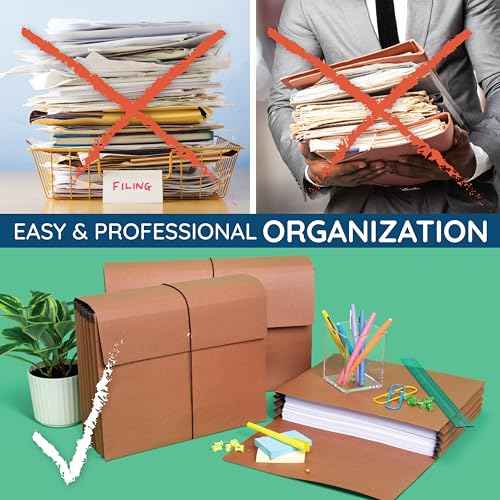 Blue Summit Accordion File Wallet with Flap and Cord Closure, Legal Size, 5.25¡± Expansion ? 10 Pack