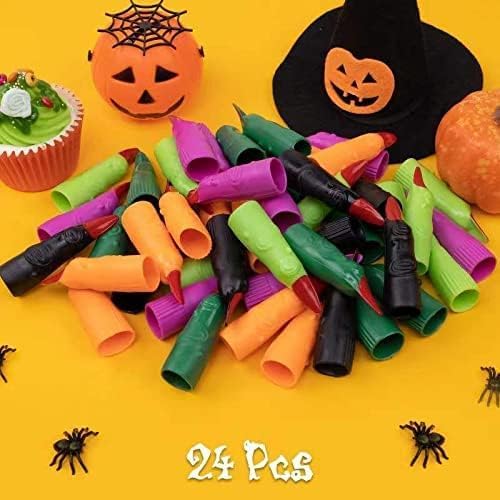 HFATMOS Finger Pointers for Kids - Multicolor Witch Finger Nail Covers for Reading & Cosplay | 24 Pcs