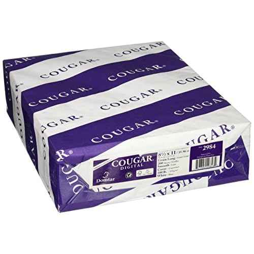 Cougar/Domtar Opaque White Smooth 100# Cover 8.5"x11" (200 Sheet Per Pack)