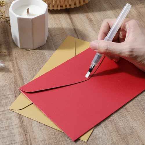 Xindojuz 6 PCS Pencil Style Envelope Sealer Moistener, Stamp Moisteners with Nylon Brush Head, Envelope Licker Tool Mailing Moistener Wetter Roller for Office Classroom (Clear)