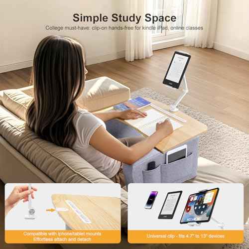 Lap Desk for Adults with Arm Rests,Ergonomic Laptop Pillow Stand for Bed,Couch,Floor,Large Table for Long Hours Work,Eating,Gaming,Reading and Writing,Lap Laptop Desk for College Dorm Room