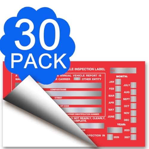 Annual Vehicle Condition Report Forms with Aluminum Date Labels – 30-Pack, 3-Ply Carbonless