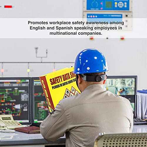 Performore SDS Binder - 3 Inch Heavy Duty 3 Ring Binder, English - Spanish Bilingual, Organize & Store up to 600 Safety Data Sheets with Ease, Pack of 2