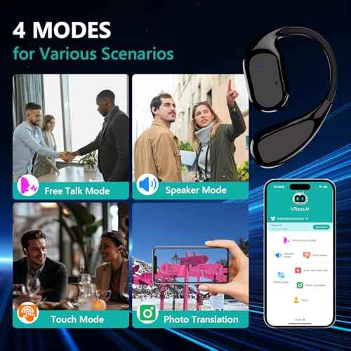 Translation Earbuds Real Time - AI 150 Language Translator Earbuds, Audifonos Traductores Ingl?s Espa?ol, 3-in-1 Translating Device, Translate Ear Buds for Travel Learning