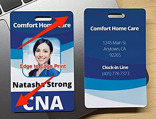 Custom Printed Photo ID Badge – High Definition Edge-to-Edge PVC Badge