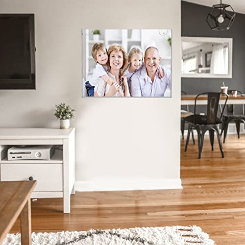 PecMuikee Acrylic Sign Holder 8.5x11 Horizontal, Wall Mount Acrylic Sign Holder and Plastic Paper Display Ad Frame bonus with 3M Tape and Mounting Screws for Restaurants, Office, Store, 12 Pcs