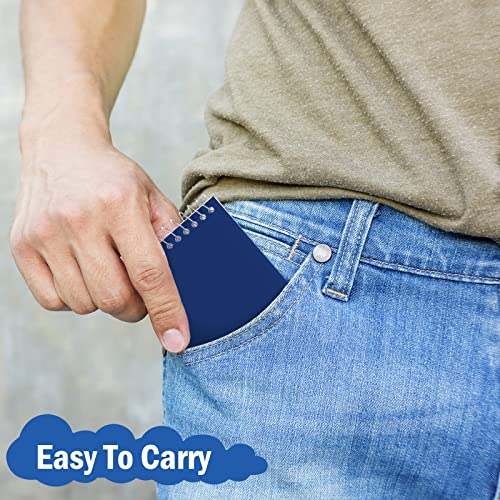 50 Pieces Spiral Memo Pads Bulk 3 x 5 Inch Small Note Pads Top Bound Lined College Ruled Paper Mini Notepad Pocket Spiral Notebooks for School Office Home Supplies, 75 Sheets (Bright Colors)