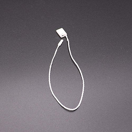 LGEGE 300Pcs 7-Inch White Nylon Hang Tags with Snap Lock Pins & Hooks