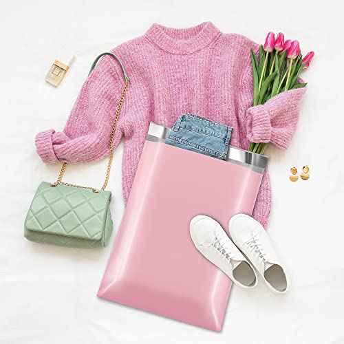 Fuxury Poly Mailers 12x15.5Inch 50 Pcs, Heavy Duty Shipping Bags for Clothing, Strong Adhesive Shipping Envelopes for Small Business, Self Seal Mailers Poly Bags Mailing Envelopes,Light Pink