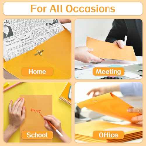 30 Pcs 5 x 7.5Inch Manilla Envelopes,Kraft Envelopes with Clasp Closure and Gummed Seal for Office Document School Business Home