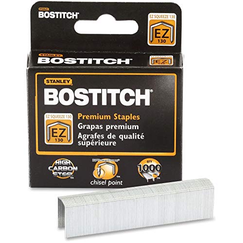 Bostitch PowerCrown 1/2-Inch Staples, 1000/Box for EZ Squeeze 130 Stapler
