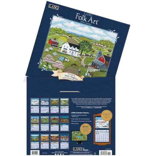 Lang Companies, Lang Folk Art 2026 Wall Calendar by Mary Singleton, 13.4'' X 12'', 12-Month Calendar with Stapled Binding