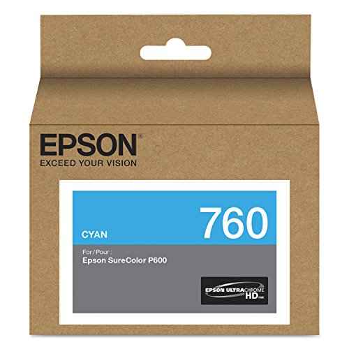 Epson T760220 UltraChrome HD Cyan Standard Capacity Cartridge Ink