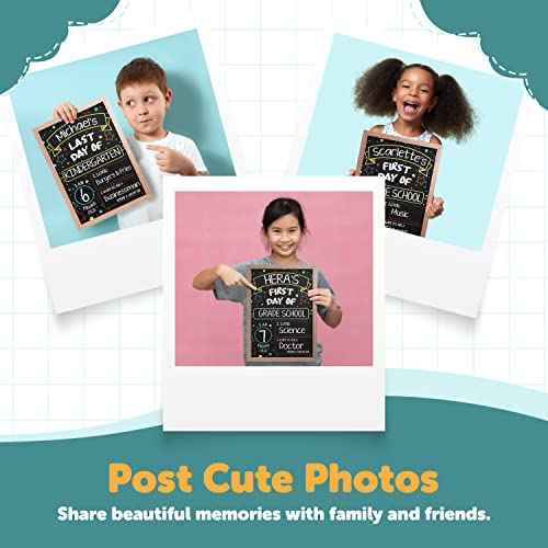 First Day Last Day of School Chalkboard Double Sided Sign with Frame - 14" x 10"