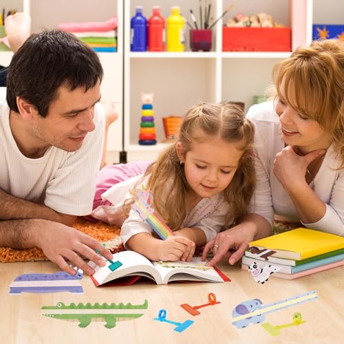 21Pcs Dyslexia & ADHD Reading Tools for Kids with Animal Highlight Bookmarks & Guided Strips