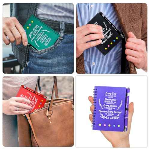 40 Pcs Bulk Christian Gifts Prayer Journal for Woman - 20 Set Religious Notepad with Christian Pen - Bible Notebook - Church Gifts for Inspirational, Bible Study, Devotions (Colorful)