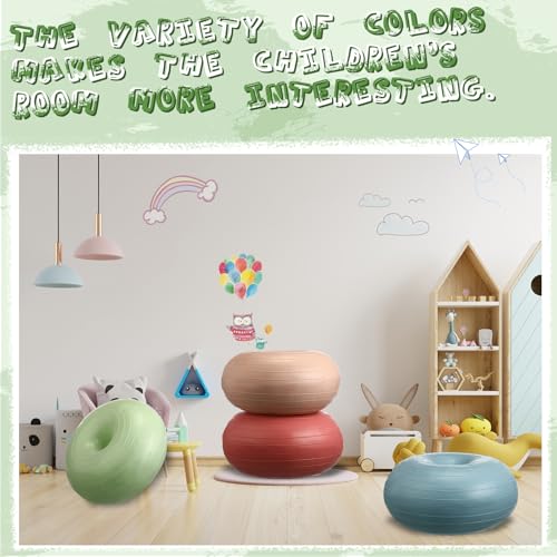 Libima Macaron Color 4-Pack Flexible Donut Ball Chairs for Classroom & Kids Seating
