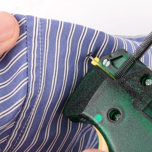 Wilfox Tagging Gun Kit with 1 Needle - Green/Yellow Grip, 2000 Mini Fasteners for Clothing