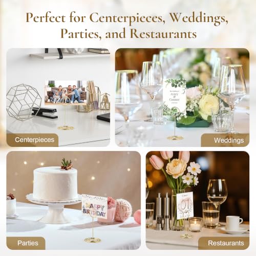 25-Pack Metal Table Number Holders for Weddings & Events