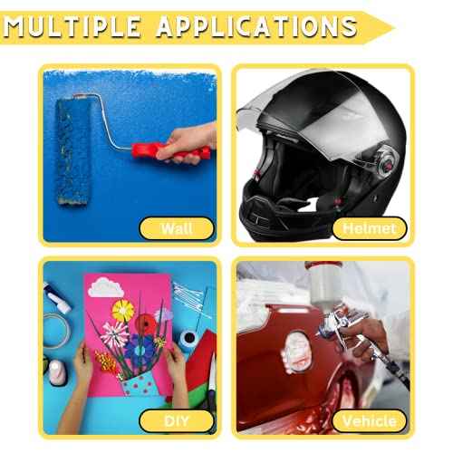 2 Pack Yellow Painters Tape - Masking Tape 1 Inch Wide - Multi-Surface, Smart Adhesion, Indoor & Outdoor - 180FT Total - Paint Tape for DIY, Labeling, Art, Car, General Purpose (#3910)