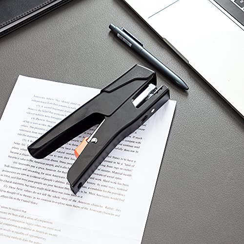 Heavy Duty Handheld Stapler for 25 Sheets - Effortless Plier Stapler, Black