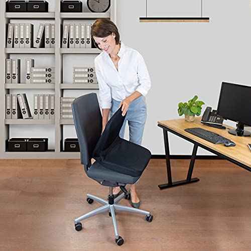 bonmedico Back Support Cushion with Seat ? Ergonomic Lumbar Support Pillow Seat Cushion for Office Chair Car Gaming Home Portable Non-Slip Design with Washable Cover ? Ideal Gift for Comfort Posture