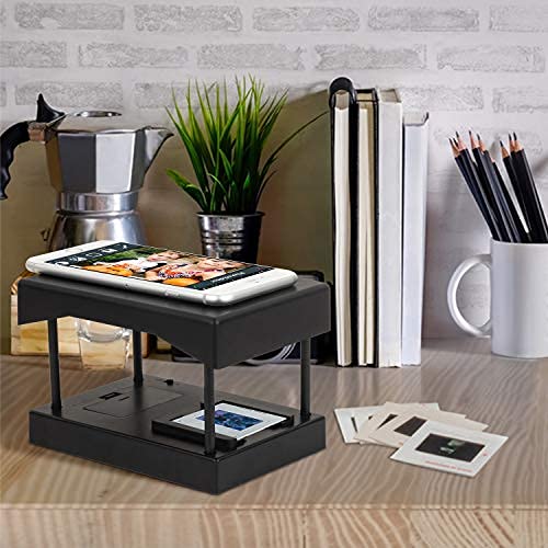 Rybozen Mobile Film and Slide Scanner, Lets You Scan and Play with Old 35mm Films & Slides Using Your Smartphone Camera, Fun Toys and Gifts with LED Backlight, Rugged Plastic Folding Scanner