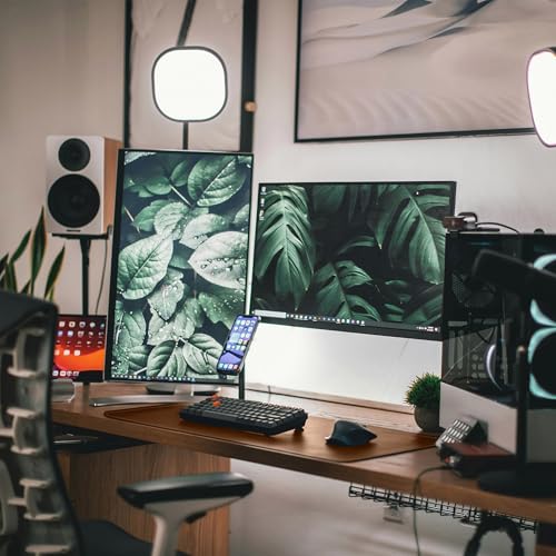 Leather Desk Mat Desk Pad - Full Grain (32x16) Leather Desk Cover Blotter & Protector - Large Computer Keyboard Gaming Table Mat - Desktop Accessories Mouse Pad for Laptop, Office & Home
