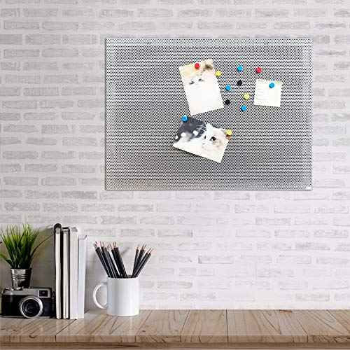 JILoffice Bulletin Board, Magnetic Board 24 x 18 Inch, Great Wall Mounting Board with 40 Magnets, Decorative Board for Photos and Messages