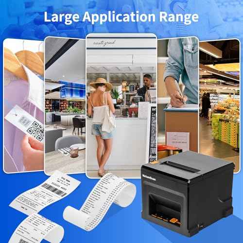NetumScan USB POS Receipt Printer, 80mm Thermal Receipt Printer with Auto Cutter Cash Drawer, 300mm/s, Support Windows/Mac/Linux, Restaurant Kitchen Printer for ESC/POS(Only USB Interface) 8360