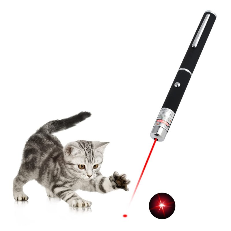CHUQIANTONG Laser Pointer Cat Toys Red Laser Presentation Remotes for Indoor Classroom Interactive Teaching (Red, Without Battery 1 Pack)