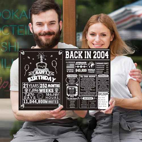 Cool 21st Birthday Decorations for Him Her, Happy 21 Birthday Card for Women Men, Funny 21 Year Old Bday Gifts for Daughter Son